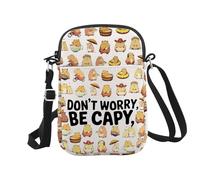 Capybara Gift Don’t Worry Be Capy Cute Animal Lover Gift Capybara Lover Crossbody Bag (Be Capy CR EU)