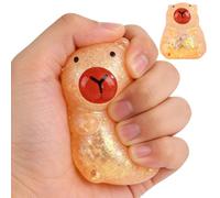 Capybara Glitter Squishy, Cute Animal Shape Squeeze Stress Ball, Soft Stretchy Sensory Fidget Toy For Kids Boys Girls Adults
