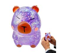 Capybara Glitter Stress Toy - Squeezer, 1 Unit Sparkly For Tension Relief, Fluid Mammal With Shimmer Bits, Sensory Item, Calm Maker For Study, Bureau, Campus, And Commute