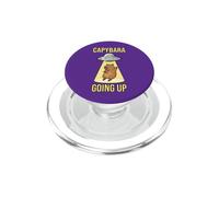 Capybara Going Up Chillest UFO Aliens and Flying Saucers PopSockets PopGrip for MagSafe