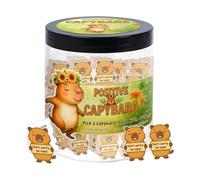 Capybara Gratitude Jar - Calm Concentration Container | Serenity Mood Container - Sweet Wellness Message Set, Support Positive Daily Intent Cards for Home