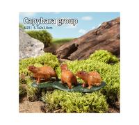(Capybara group) Wild Animals Simulation Rodent Marmot Capybara Model Action Figure Figurine Collection Cute Kid Toy