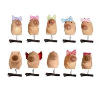 Capybara Hair Accessories, Animal Hair Clips | 10X Capibara Spring Hair Clips, Cartoon Capybara Clip Holiday Accessories, Capybara Hair Clips for a Use