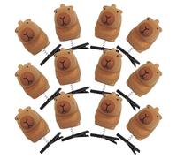 Capybara Hair Clip, Capybara Hair Claw, Set of 12 Cartoon Animal Claws, Lightweight Hairdresser Ornament, Strong Safe Hairpin Accessories with Spring Design for Women and Girls