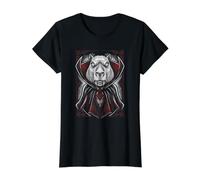 Capybara Halloween Dracula Vampire Value Graphic T-Shirt, Women, Black, S