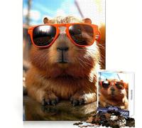 Capybara Happy Be Capy Puzzles for Adults 1000 Puzzles Cognitive Workout Time Well Spent No Rough Edges Merry Gift (38x52cm)
