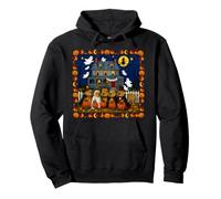 Capybara Haunted House Trick Or Treat Cute Witch Mummy Ghost Pullover Hoodie