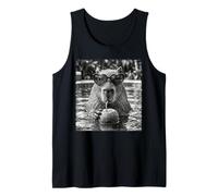 Capybara Heart Sunglasses Coconut Drink Summer Chill Tank Top