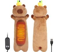 Capybara Heating Pad for Period Cramps - 21" Capybara Plush, Menstrual Neck Shoulder Pain Relief, USB Powered, Cute & Soft Stuffed Animal, Portable Electric Heat Pad, Christmas Gift for Women Wife