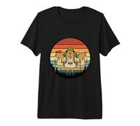Capybara Hiking Crew Vintage Sunset Camping Premium T-Shirt
