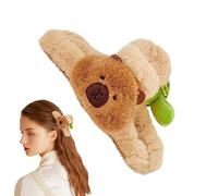 Capybara Holder - Soft Plush Claw, Fuzzy Clip | Strong Hold Cute Animal Jaw Clips For Thick Styling Daily Use Accessories Women Girls Teens