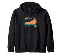 Capybara Hot Spring Cute Citrus Bath Capy Hour Humor Zip Hoodie