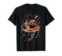 Capybara Hot Tub Coffee Rubber Duck Sunglasses 3D Illusion T-Shirt