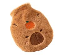 Capybara Hot Water Bottle - Plush Covered Heat Bag, Cute Fuzzy Design | Leakproof Warm Cure, Hurt Relief, Winter Comfort, Bed Sofa Car Use, Home Relaxation, Outdoor Travel