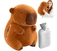 Capybara Hot Water Bottles, 3D Animal Hot Water Bottles, Cuddly Animals Hot Water Bottle, Adults and Kids Cute Animal Fleece Novelty Plush Hot Water Bag Cosy Gifts