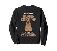 Capybara Human Costume Funny Rodent Animal Humor Quote Sweatshirt
