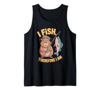 Capybara "I FISH, Therefore I Am" Funny Fishing Tank Top