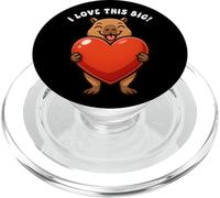 Capybara I Love This Big Heart Valentines Day Boys Girls Kid PopSockets PopGrip for MagSafe