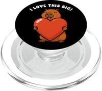 Capybara I Love This Big Heart Valentines Day Boys Girls Kid PopSockets PopGrip for MagSafe