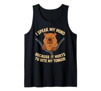 Capybara I Speak My Mind Because It Hurts to Bite My Tongue Tank Top