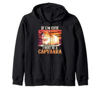 Capybara IF I'M CUTE I MUST BE A CAPYBARA Capybaras Zip Hoodie