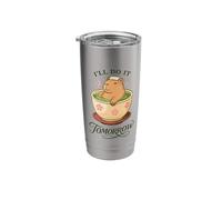 Capybara I'll Do It Tomorrow Funny Procrastination Stainless Steel Insulated Tumbler