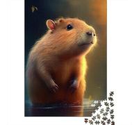Capybara Illustration 1000 Piece Jigsaw Puzzle for Adults, 70x50cm/1000pcs, Relaxing Indoor Activity, Focused Puzzle Time And Time at Home