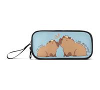Capybara I'm So Tired Big Capacity Pencil Case 3 Compartments Pencil Pouch Portable Large Storage Pencil Box Pencil Bag for Teen Boys Girls Adults Students