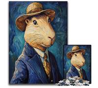 Capybara in SuitJigsaw Puzzle 1000 Pieces Paper Puzzles Perfect for Family Fun on Christmas Thanksgiving Birthdays Easter 1000 PCS(38x26cm)