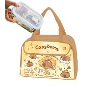 Capybara Insulated Lunch Bag - Waterproof Thermal Lunch Box with Animal Print | Tote Bag Food Container for Work, School, Picnic