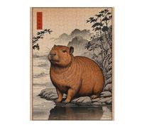 Capybara Japan Vintage Illustrated Jigsaw Puzzle for Adults, 500 PCS