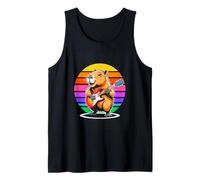 Capybara Just Here for The Guitar Solo Retro Tank Top