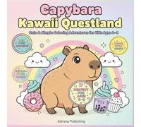 Capybara Kawaii Questland: Cute & Simple Coloring Adventures for Kids Ages 4-8 - Full-Body Capybara Scenes with Sweets, Rainbows, Toys and Magic
