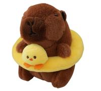 Capybara Key Chain Charm, Super Soft 4 Inch Swimming Capybara Pendant, Realistic Stuffed Animals Key Ring Doll Toy for Boys and Girls