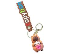 Capybara Keychain, Cute Capybara Keychain,Funny Cartoon Capybara Doll Key Charm,6.5cm/2.4 Inch Keychain Pendant for Backpack Handbag for Boys Girls