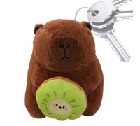 Capybara Keychain - Cute Capybaras Stuffed Animal Keychain | Capybara Plush | Decorative Bag Charm For Tote, Purse, Backpack, Car Keys, Gift Accessory, Holding Fruit Płushie