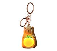 Capybara Keychain Light-Up, Cute Cartoon Capybara Key Ring Charm, Adorable Animal Lighted Pendant Toy For Kids Boys Girls