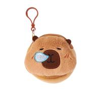 Capybara Keychain Plush Pendant - Cute Stuffed Animal Backpack Charm, Soft Kawaii Capybara Mini Doll Key Ring, Multi Functional Coin Purse Earphone Cord Organizer Wallet Bag Accessory, Ultra Soft Plus
