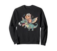 Capybara Knight Riding Dragon Medieval Ren Faire Graphic Sweatshirt