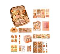 Capybara Large Capacity Stationery Set，Cute capybara student pencil case and very practical, spacious with distinct compartments, the stationery set is comprehensive for students' daily use.