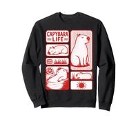 Capybara Life Vintage Block Print Relax Chill Nap in the Sun Sweatshirt
