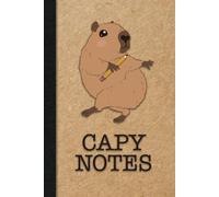 Capybara Lined Notebook: 6x9, 120 lined pages with tiny capybaras on interior pages. Great for Note taking or school notes, creative written works, Kraft design, Capy Notes.
