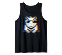 Capybara Lover Trippy EDM Rave Illusion Capy Graphic #25D35 Tank Top