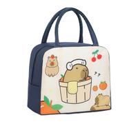 Capybara Lunch Bag - 23 x 13 x 19 cm Insulated Lunch Bag Reusable Thermal Lunch Large Capacity for Adults at Work Daily School Picnic Commuting Nursery Hiking