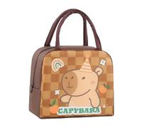 Capybara Lunch Bag, 9.06 Inch Thermal Lunch Bag, Aluminium Foil, Polyester, Large Capacity for Adults, Insulated Lunch Bag, Waterproof, Leak-proof for Work, School, Travel, Outdoor