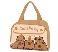 Capybara Lunch Box, Capybara Lunch Bag, Animal Print Long-Lasting Insulation, Multiple Pockets Storage, Easy to Clean (#A)