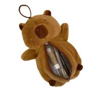Capybara Makeup Bag - Plush Animal Cartoon Case Pencil Bag - Capybara Stationery Case, Large Capacity Zipper Storage Pencil Case, Cartoon Makeup Bag for Youth, Children, Students