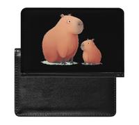 Capybara Mama Passport Holder Wallet Cover Credit Card Case Travel Document Organiser with Card Slot