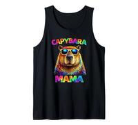 Capybara Mama Pop Art Cute Capybara Mom Sunglasses Tank Top