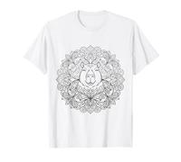 Capybara Mandala Design Calm and Detailed Illustration T-Shirt